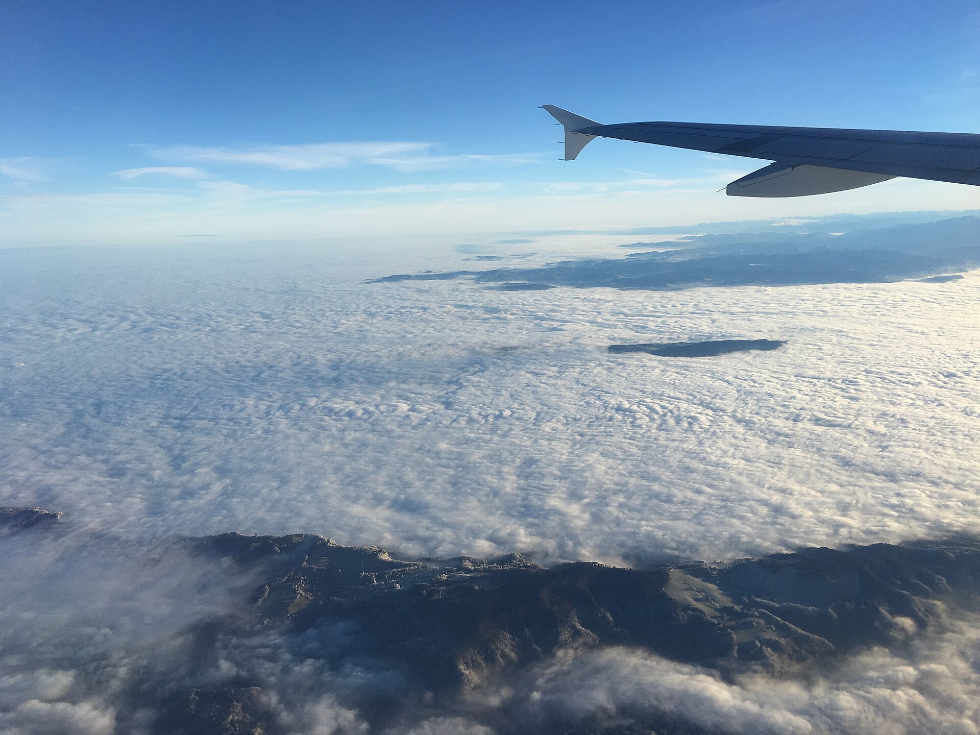 Aircraft in flight over Thailand
