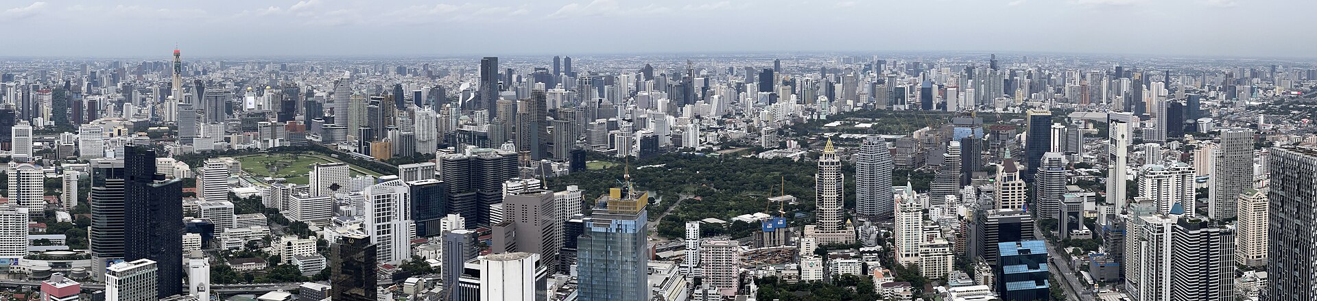 View of Bangkok skyline from King Power Mahanakhon Tower