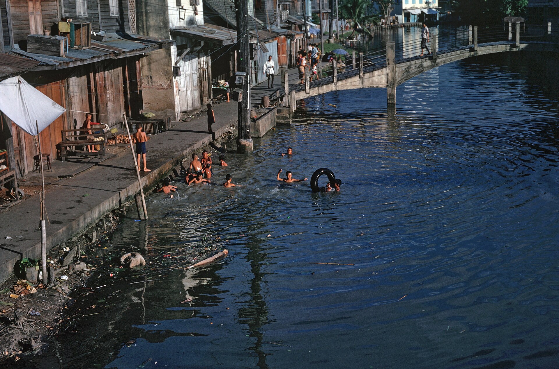 A khlong in Bangkok February 1963