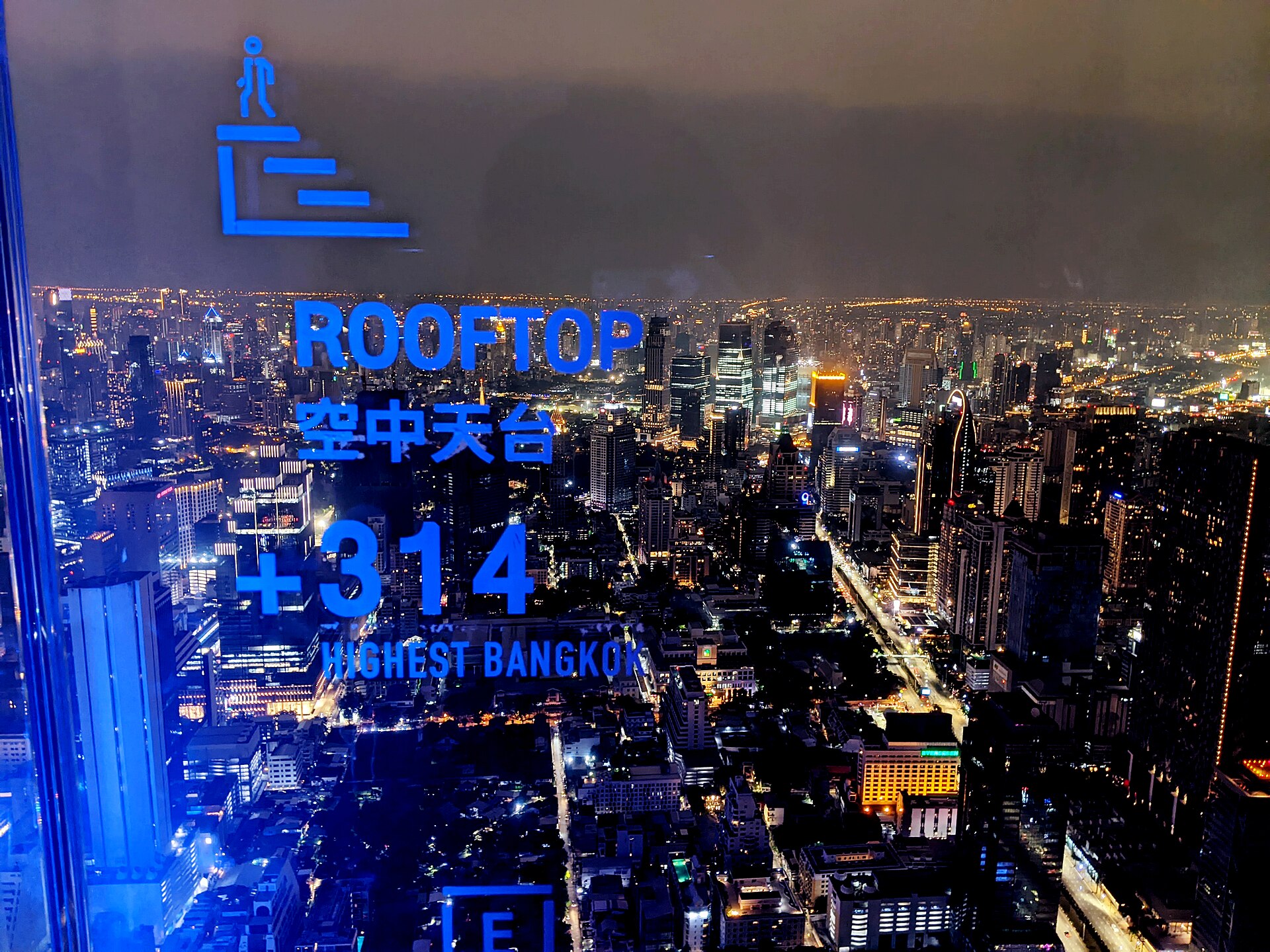 King Power Mahanakhon Rooftop View of Bangkok