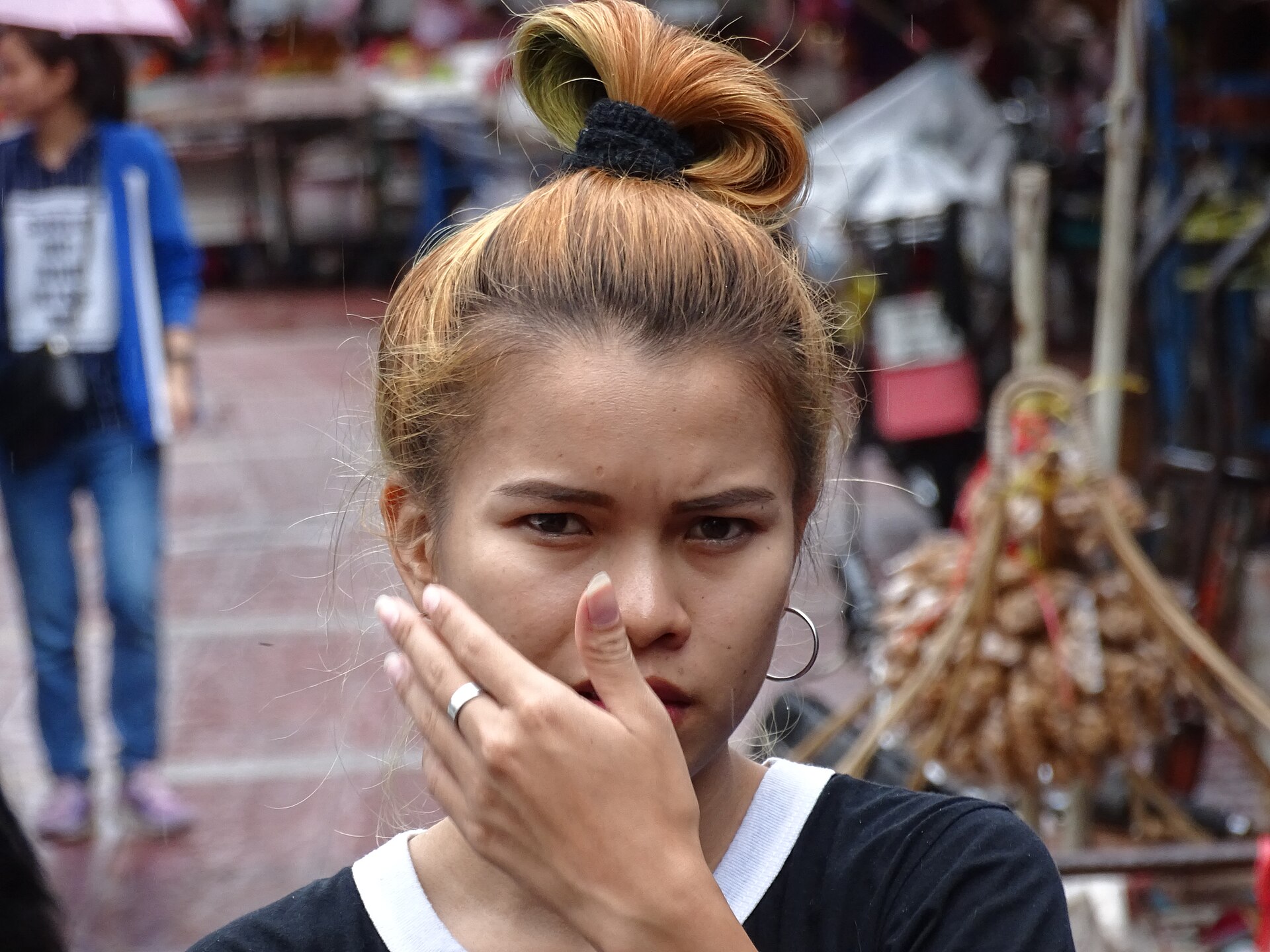 Young Woman in Street - Chinatown - Bangkok - Thailand