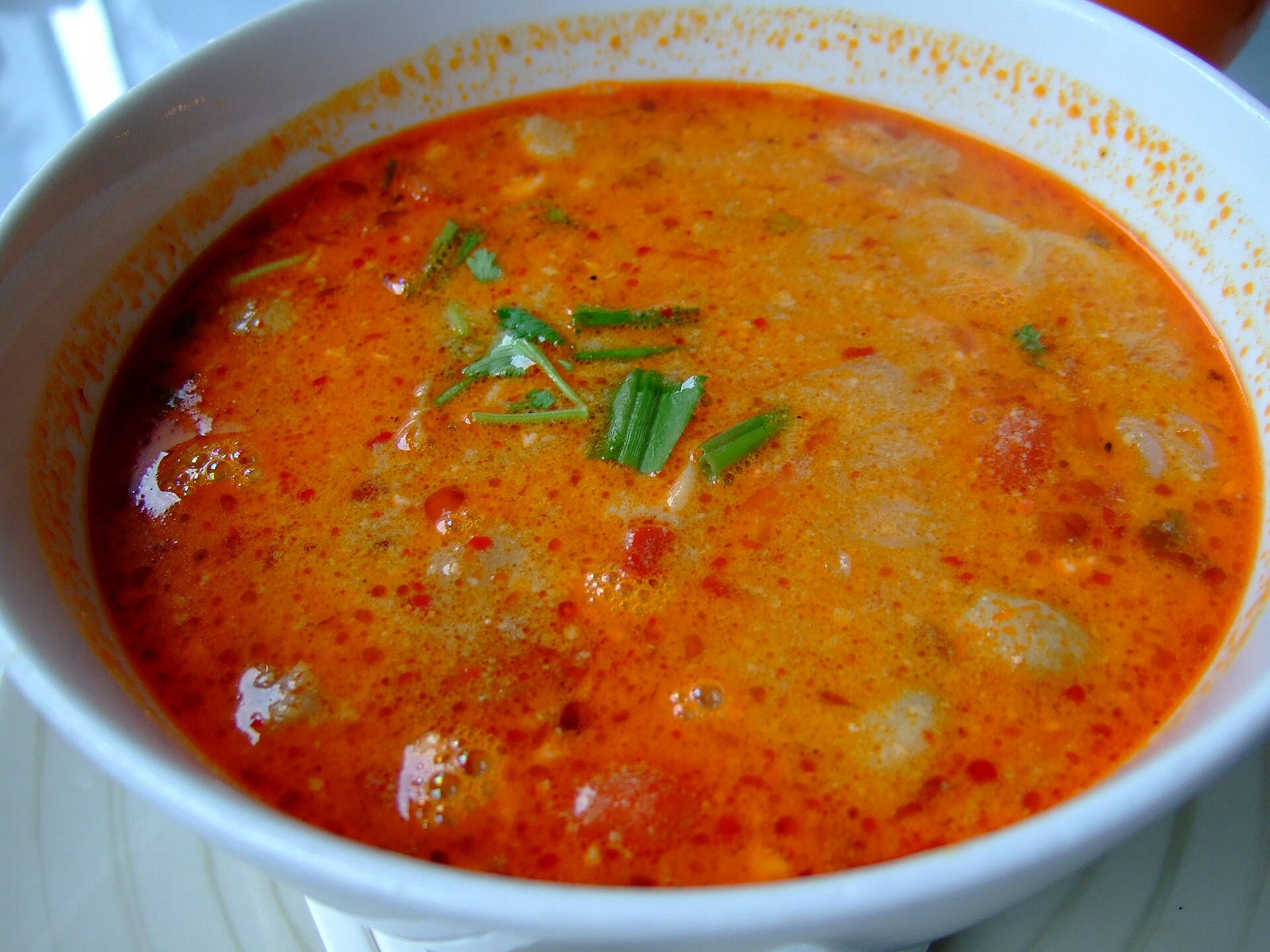 Tom Yum noodle in Bangkok, Thailand