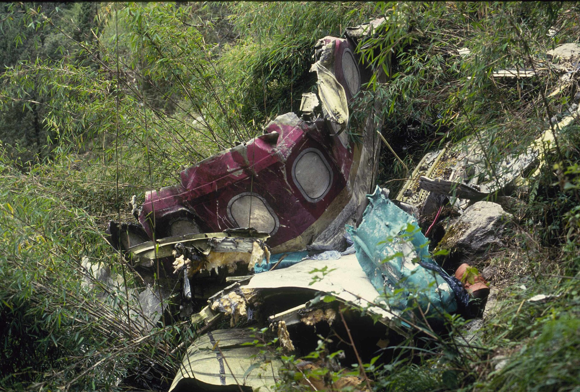 After the rainy season ended, relatives visited the TG311 crash site to pray for the victims.