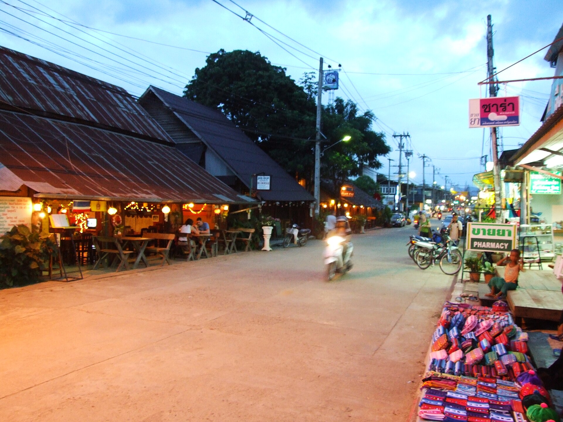 Street in Amphoe Pai, Mae Hong Son Province, northwestern Thailand